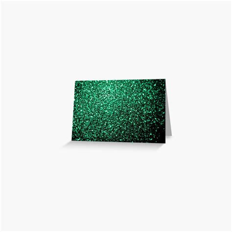 Emerald Green Faux Glitter Sparkles Greeting Card For Sale By