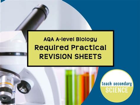 Aqa Required Practical Revision Sheets Notes A Level Biology Teaching