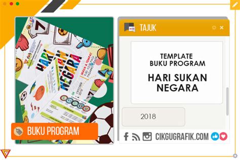 Template Buku Program Hari Sukan Negara Cikgugrafik