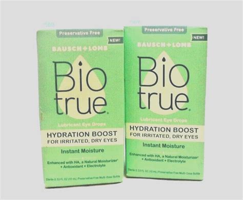 2 Biotrue Lubricant Eye Drops Hydration Boost New 0 33 Fl Oz Free Shipping 310119022788 Ebay