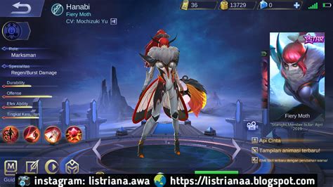 Cara Mendapatkan Skin Starlight Hanabi Fiery Moth Gratis Skin Epic