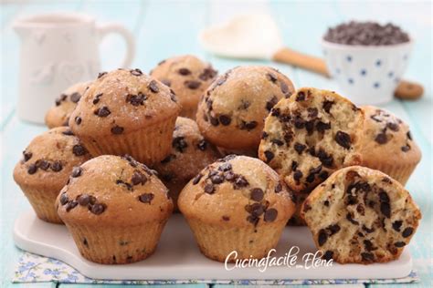 Muffin Con Gocce Di Cioccolato Che Non Affondano