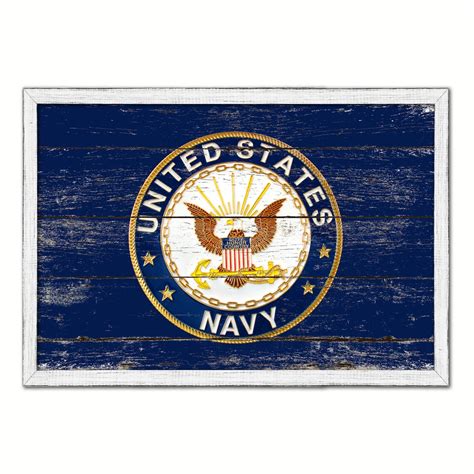 Us Navy Seal Military Flag White Wash Wood Or Black Frame Cottage