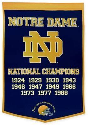 University Of Notre Dame National Champions Dynasty Banner Bed Bath