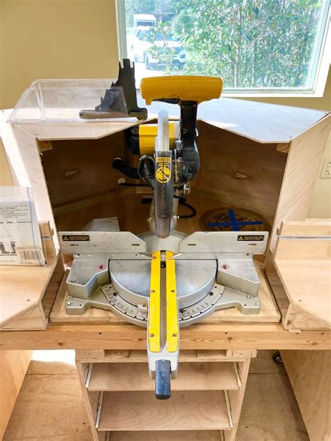 DEWALT Sliding Compound Miter Saw With Custom Cabinet EstateSales Org