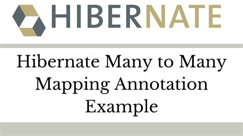 Hibernate Many To Many Mapping Annotation Example Youtube