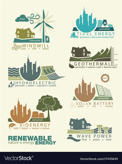 Icons And Infographics Renewable Energy Royalty Free Vector