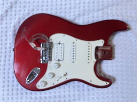 Fender Squier Loaded Ssh Metallic Red Stratocaster Guitar Reverb