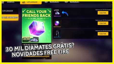 CORRE COMO COLETAR 30 MIL DIAMATES NO FREE FIRE DE GRAÇA CUBO MAGICO