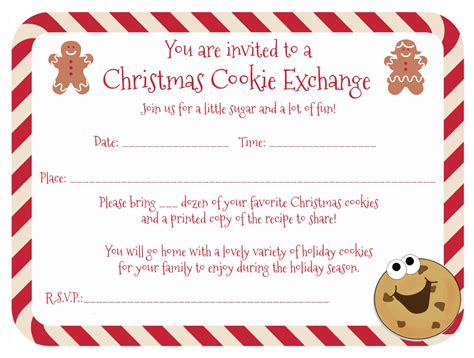 Cookie Swap Invitation Template 10 Free PDF Printables Printablee