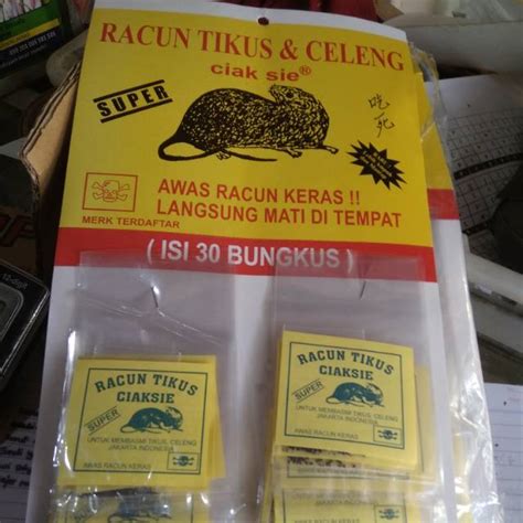 Jual Racun Tikus Dan Celeng Ciak Sie Super Ampuh Mati Ditempat Lembar