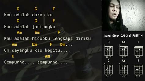 Sempurna Andra And The Blackbone Lirik Lagu Dan Chord Gitar Capo Fret 4 E Do Youtube