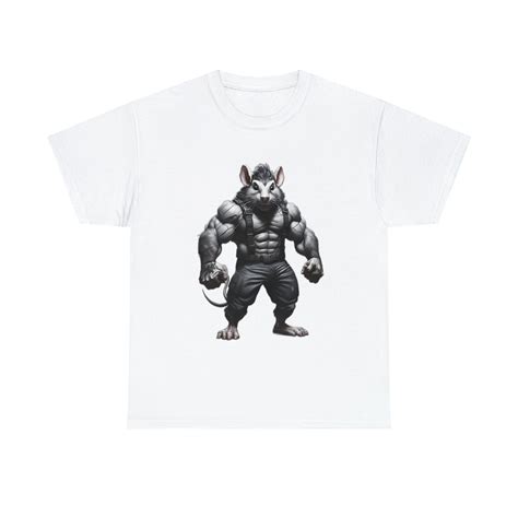 Ripped Rodent The Mighty Muscular Rat Mens T Shirt Etsy