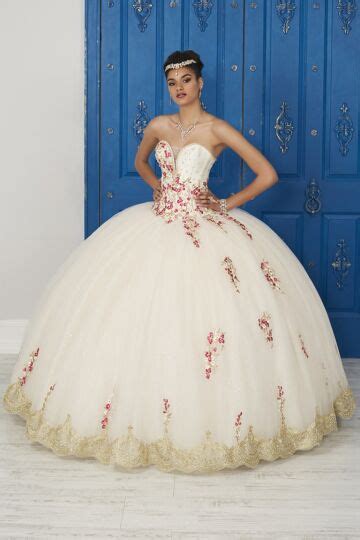 House Of Wu 26962 Strapless Sweetheart Neckline Quinceanera Gown