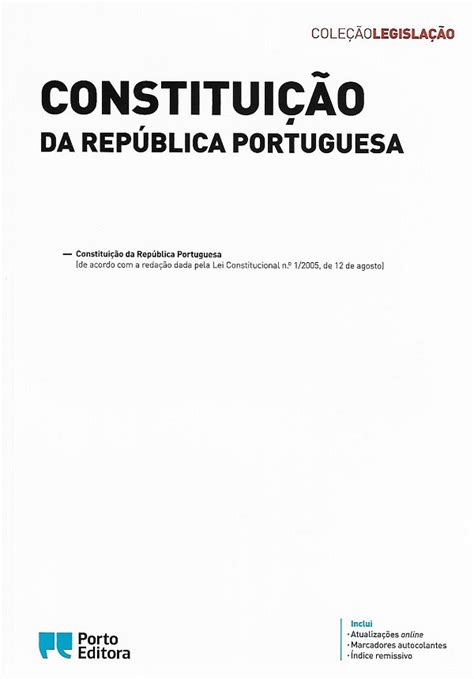 Constituição da República Portuguesa Porto Editora Rei dos Livros