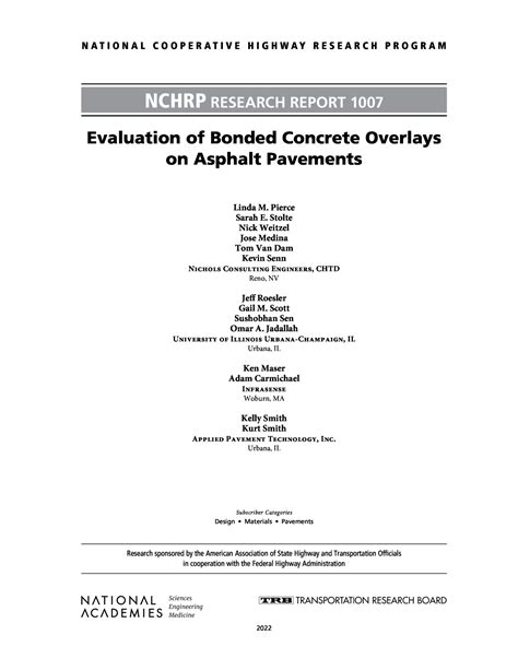 Front Matter Evaluation Of Bonded Concrete Overlays On Asphalt