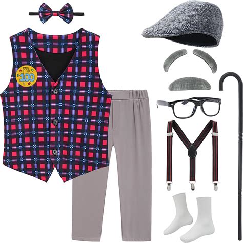 Z Shop Old Man Costume For Kids 100 Days Of School Costume