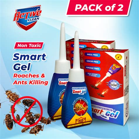 Pack Of 2 Active Clean Smart Gel-20gm-roach Killer Gel, Kill Insects ...