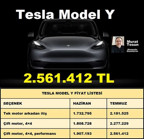 Tesla Model Y Temmuz Fiyatlar Tesla Fiyat Temmuz Model Y Fiyat