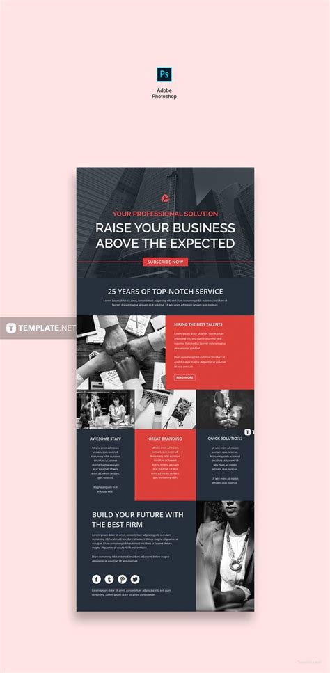 Corporate Email Newsletter Template Html5 Outlook Psd Artofit