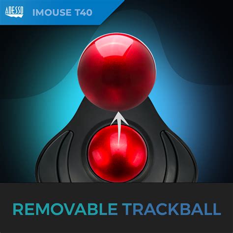 Wireless Programmable Ergonomic Trackball Mouse - Adesso