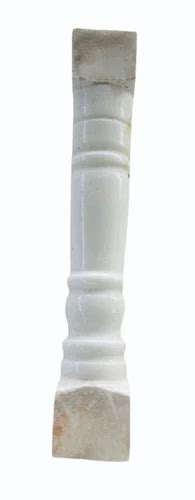 Rectangular Polished Hinch White Marble Pillar Size W X H Inch