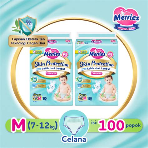 Jual Merries Skin Protection Popok Bayi Celana M Twinpack