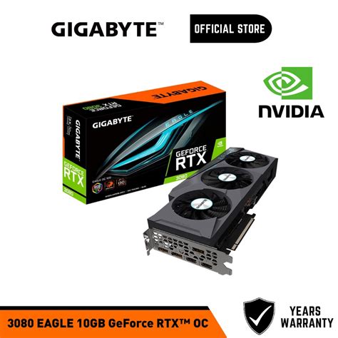 Gigabyte Vga การ์ดจอ 3080 Eagle 10gb Geforce Rtx™ Oc Lhr Gv N3080eagle 10gd Shopee Thailand