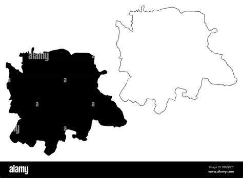 Bangalore City Republic Of India Karnataka State Map Vector