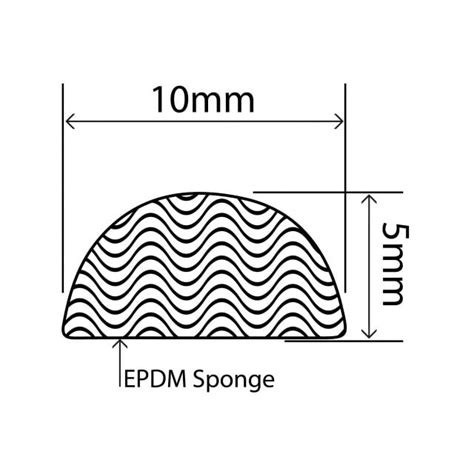 Epdm Sponge Door Seal Mm X Mm Rubbersmart Co Uk