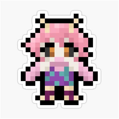 Mina Pixel Sprite Sticker For Sale By Toffeecoco Redbubble