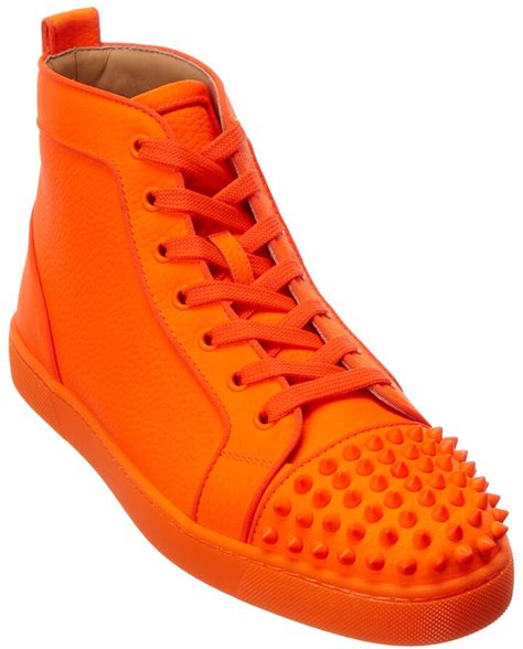 Christian Louboutin Lou Spikes Orlato Leather Sneaker Shopstyle