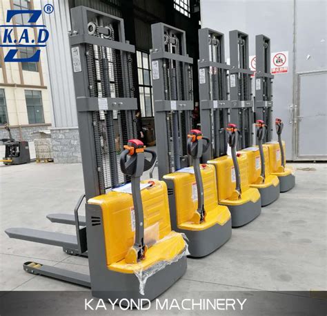 Kg Ton Meters Electric Pallet Stacker Full Electric Walkie