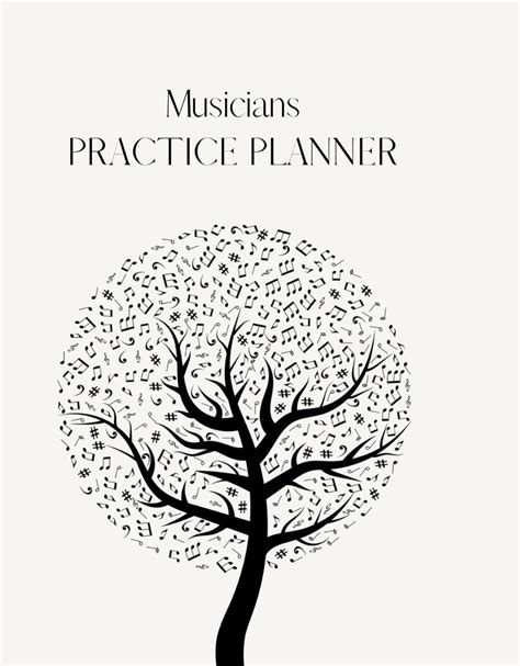 Music Practice Planner Printable Musician Journal Piano Violin Guitar