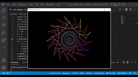 Python Turtle Graphics 27 Cool Shape Drawing Python Turtle Coding