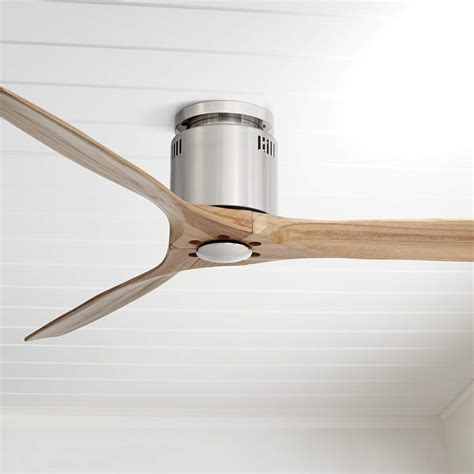 52 Windspun Natural Nickel Dc Modern Hugger Ceiling Fan With Remote