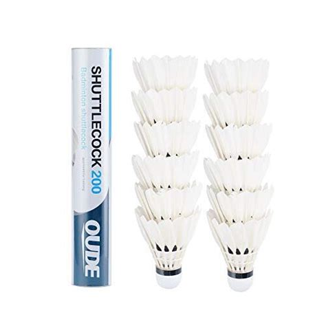 Pack White Goose Feather Badminton Shuttlecocks With High Stability