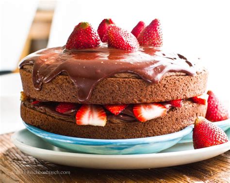 Double Chocolate Ganache Strawberry Layer Cake Vegan Strawberry Layer Cakes Cake Eat