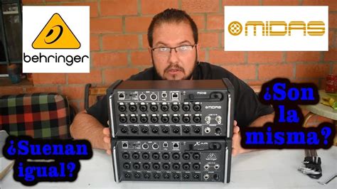 Midas Mr18 Vs Behringer Xr18 La Comparativa Definitiva Youtube