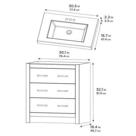 Glacier Bay Woodbrook In W X In D X In H Single Sink Bath