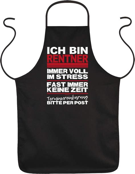 Tini Shirts Rentner Sprüche Schürze Geschenk Ruhestand Koch Schürze