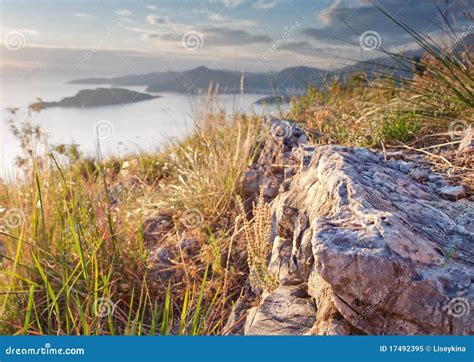 Montenegro Coastline at Sunset Stock Image - Image of idyllic ...