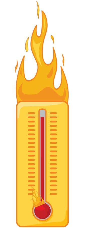 Hot Thermometer Stock Vector Illustration Of Temperature