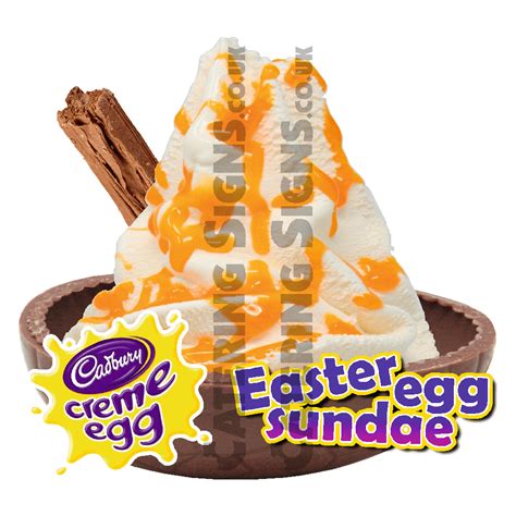 Creme Egg Easter Egg Sundae Catering Signs Uk