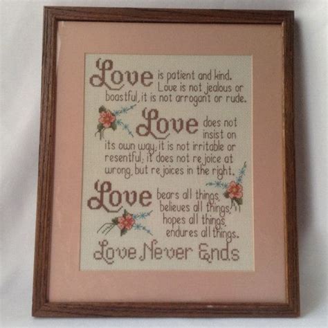 Love Is Scripture Cross Stitch Etsy Cross Stitch Cross Stitch