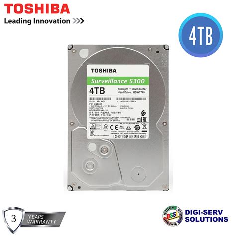 Toshiba S300 4TB Surveillance Hard Drive HDWT740UZSVA 3 5 SATA