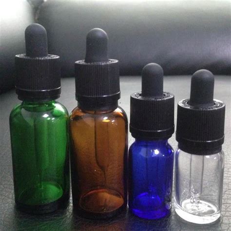 30ml Glass Bottle E Liquid Vape Juice Empty Bottles Pure Glass Dropper Round Shape With Black