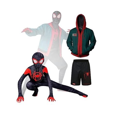 Suaiiolk Miles Morales Costume Pour Enfants Ou Adultes Costume Pou