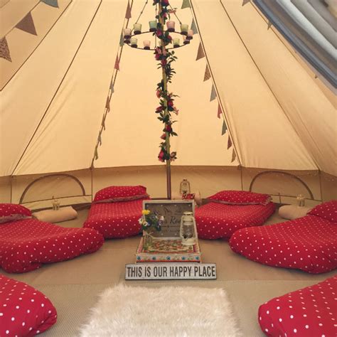 Fully Decorated Bell Tent Hire For Glamping Private Parties