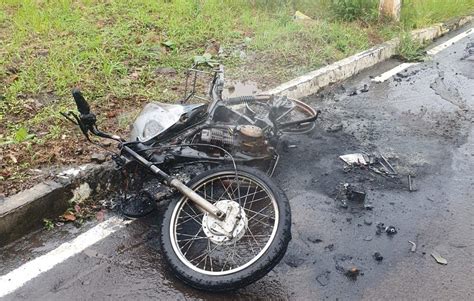 Motocicleta Pega Fogo Ap S Pane Em Joa Aba Oeste Mais